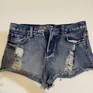 FOREVER 21 Distressed denim shorts